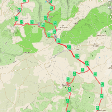 Le Mas / Roussillon / Murs / Le coin Predu  / Le chêne / Le mas 